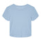 Women's Micro Rib Baby Tee Solid Baby Blue Blend front